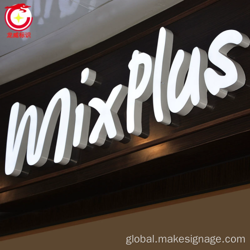 Illuminated Office Signage Borderless letter signs Manufactory